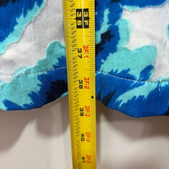 Porridge Anthropologie Blue Roses Floral Dress 2 Pleats Cottage Tea Garden Party - Picture 7 of 15